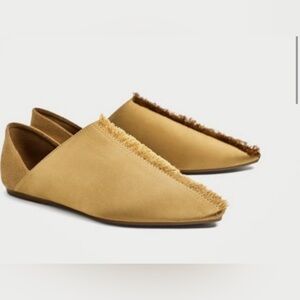 Zara Woman Boho Pointy Toed Flats